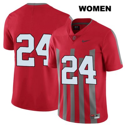 Women's NCAA Ohio State Buckeyes Sam Wiglusz #24 College Stitched Elite No Name Authentic Nike Red Football Jersey MM20G18BP